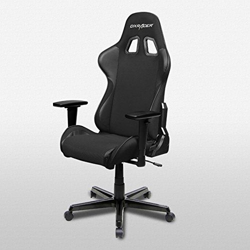  DXRacer OHFH11N Black Formula Series Gaming Chair Ergonomic High Backrest Office Computer Chair Esports Chair Swivel Tilt and Recline with Headrest and Lumbar Cushion + Warranty