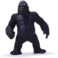 RECUR Toys Standing Gorilla King Kong Toys 6.2 inch, Wildlife Animal Lifelike Ape Soft Hand-Painted Skin Texture Toys for Kids, Realistic Western Lowland Gorilla Replica Figurines