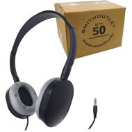 SmithOutlet 50 Pack Rubber Earpad Stereo Headphones in Bulk