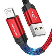 [아마존베스트]JSAUX iPhone Charger Cable, [Apple MFi Certified] Lightning Cable 6ft Nylon Braided USB Fast Charging Cord Compatible with iPhone Xs Max X XR 8 7 6s 6 Plus SE 5 5s 5c, iPad, iPod -