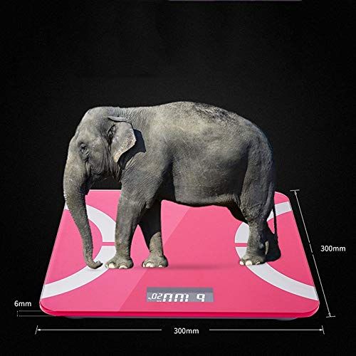  ZXMDMZ-Scales Bathroom LED Screen Body Grease Electronic Weight Scale, Body Composition Analysis Health Smart Home - 11.8x11.8x1inch ZXMDMZ (Color : Pink)