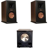 Klipsch 2 RP-160M Walnut Monitor Speakers, 1 BICAcoustech Platinum Series PL-200 II Subwoofer