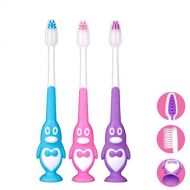MOM & ZOO Penguin Kids Toothbrush 10 Pack (Blue)
