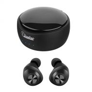 Elecder D11 Bluetooth Kopfhoerer In Ear Ohrhoerer Sport Kopfhoerer Bluetooth 5.0 Headset mit Ladekoffer und eingebautem Mikrofon (Schwarz)