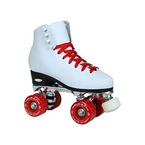  Epic Skates Classic High-Top Quad Roller Skates with Red Wheels