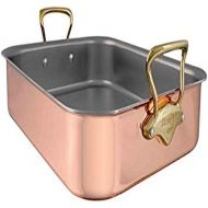 Mauviel 6719.40 MHeritage M150B Copper Tri Ply 207010 15.7 x 11.8 Roaster With Rack, Bronze Handle