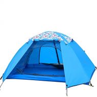 DULPLAY Portable Automatisches Pop-up Campingzelt, 2 Personen Double-Layer Instant Familienzelt Fuer Outdoor-Sportarten Trave Beach