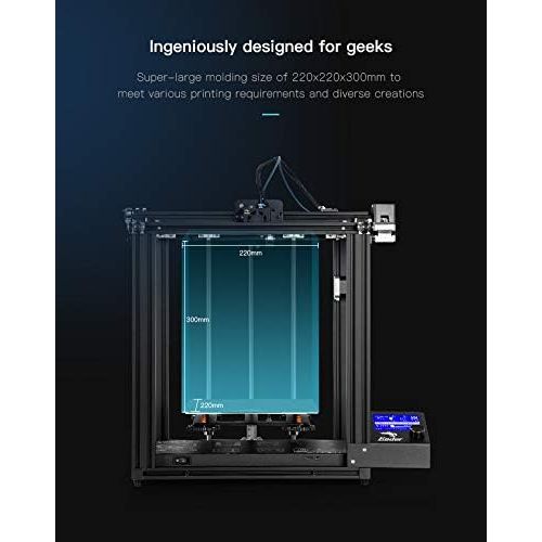  CCTREE Creality Ender 3 Pro 3D Printer with Upgrade Cmagnet Build Surface Plate and MeanWell Power Supply 220x220x250mm