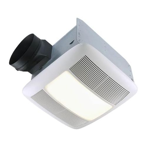  Broan-Nutone QTXEN080FLT Ultra-Silent Ventilation Fan, Quiet Exhaust Fan and Light for Bathroom and Home, ENERGY STAR Certified, 36-Watt Fluorescent Light, 0.3