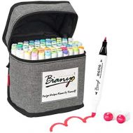 Bianyo Dual Tip Art Markers Set- Permanent Sketch Drawing Pens for Adults & Kids Coloring, Designing, Manga, Gift Box Set of 72