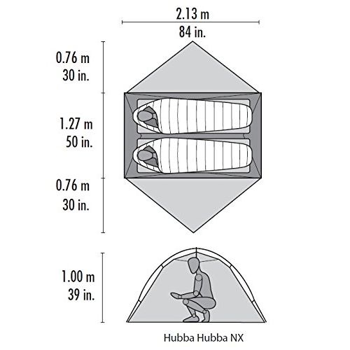 엠에스알 MSR Hubba Hubba NX - ultraleichtes Zelt fuer Zwei Personen, nur 1,9 kg