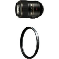 Nikon Auto Focus-S VR Micro-Nikkor 105mm f2.8G IF-ED Lens with B+W 62mm Clear UV Haze