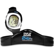 Pyle Smart Fitness Heart Rate Monitor - Digital Sports Wrist Watch Activity HR Tracker w 2.4GHz Chest Strap, EL Backlight, Alarm, SOS Mode, Used in Exercise or Running, For Men and Wom