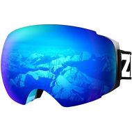 [아마존베스트]Zionor X4 Ski Snowboard Snow Goggles Magnet Dual Layers Lens Spherical Design Anti-Fog UV Protection Anti-Slip Strap for Men Women