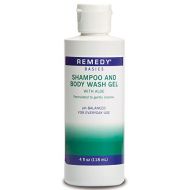 Medline MSC092SBW04 Remedy Basics Shampoo and Body Wash Gel, 4 oz (Pack of 60)
