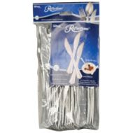 Reflections Heavyweight Plastic Cutlery Knife, 7.5-Inch, Silver (8 packs of 40-Count)