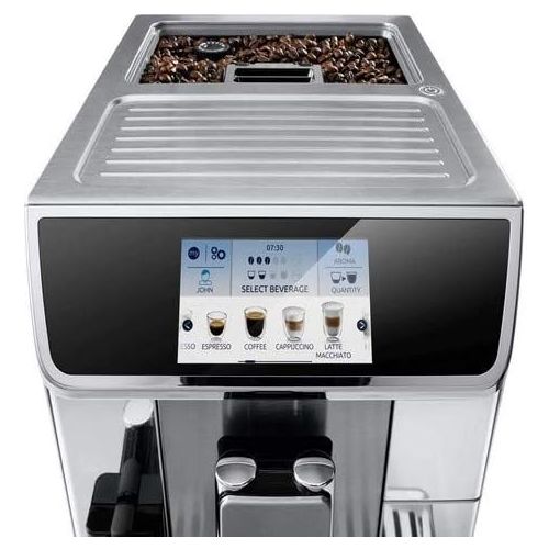 De’Longhi DeLonghi ECAM650.75MS Prima Donna Elite Kaffeevollautomat, Edelstahl, TFT Touch-Screen-Farbdisplay,15 bar Pumpendruck, silber, 470 x 260 x 360 mm