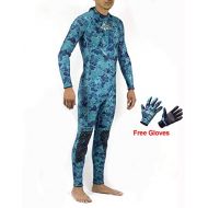 DXDiver 3mm Flex Camo Wetsuit Suit for Freediving Snorkeling Men Jumpsuit Pad on Chest Snorkeling Swimsuit Scuba Diving Spearfishing Super Stretch FLEXSUIT