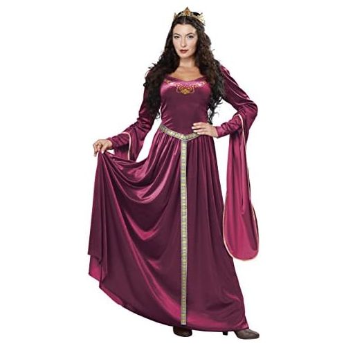  California Costumes Womens Lady Guinevere Costume/Berry