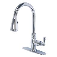 Ultra Prime Collection UF14100 Chrome Single-Handle Kitchen Faucet with Pull-Down Spray