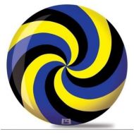 Brunswick Bowling Products Brunswick Spiral Viz A Ball Bowling Ball- BlackBlueYellow
