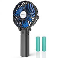 [아마존 핫딜]  [아마존핫딜]OPOLAR Small Handheld Battery Operated Face Fan with 2 Batteries, Portable & Rechargeable, Folding Design, Strong Airflow, 3 Setting, Ideal for Disney & Travel & Dry Eyelash