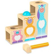 Melissa & Doug First Play Pound & Roll Stairs Wooden 3 Piece Baby Kids Hammer & Ball Toy