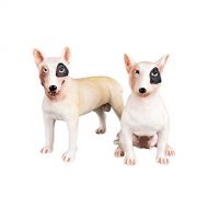 TOYMANY Bull Terrier Figurines, Realistic Dog Toy Figures
