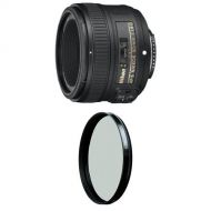 Nikon 50mm f1.8G Auto Focus-S NIKKOR FX Lens w B+W 58mm HTC Kaesemann Circular Polarizer