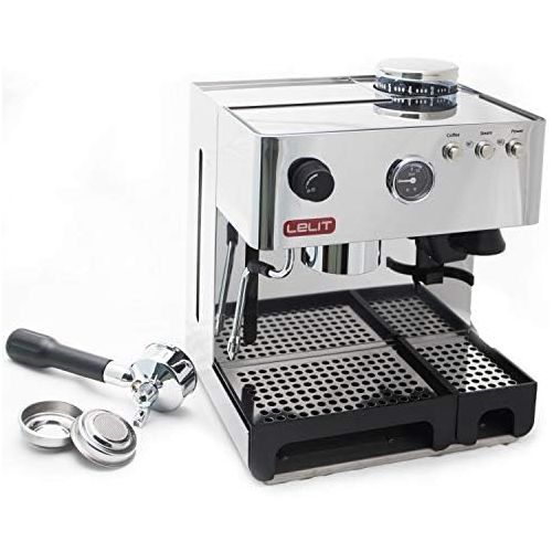  Lelit Anita PL042EMI semi-professionelle Kaffeemaschine mit integrierter Kaffeemuehle, ideal fuer Espresso-Bezug, Cappuccino und Kaffee-Pads-Edelstahl-Gehause, rostfrei, 2.7 liters