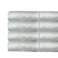 Veratex The Swirl Collection Contemporary Style 100% Egyptian Cotton Sateen 500 Thread Count Swirl Bed Sheet Set, Full, Sage