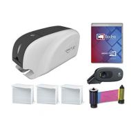 IDP Smart 31 ID Card Printer & Complete Supplies Package Silver Edition Bodno ID Software