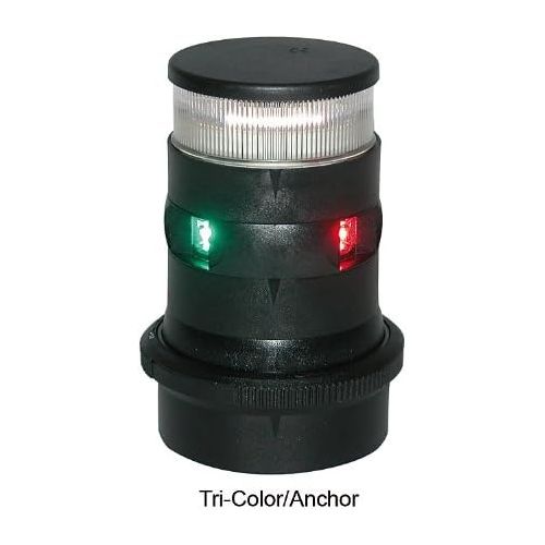  Aqua Signal Tri-ColorAnchor LED Navigation Light with Black Housing