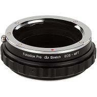 Fotodiox DLX Stretch Lens Mount Adapter - Canon EOS (EFEF-S) DSLR Lens to Micro Four Thirds (MFT, M43) Mount Mirrorless Camera Body with Macro Focusing Helicoid and Magnetic Dro