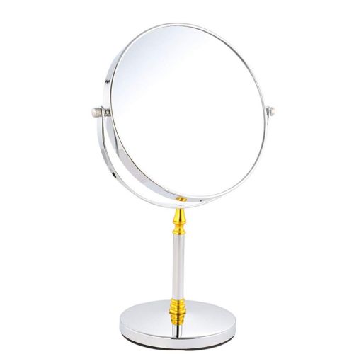  WUDHAO Vanity Mirror,Makeup Mirror 8 Inch 3X Magnification Desk Stand Mirror Round Double Dual Side Rotating Cosmetic Mirror with Multicycle Base with Lights Wall Mounted