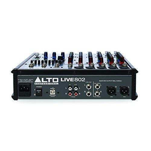  Alto Professional Live 802 | 8-Channel  2-Bus Mixer with 5 XLR Inputs