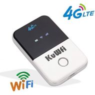KuWFi 4G Pocket WiFi Router LTE Wireless Unlocked Travel Partner Modem with SIM Card Slot Support LTE FDD B1B3B5 Work with AT&T and U.S. Cellular 4G