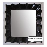 MQ&YH Southeast Asia European-Style Mirror Nordic Bathroom Mirror Square Toilet Wall Mirror Makeup Resin Hand-Crafted Frame 50 50cm / Lens 33 33cm?OY-781?