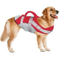SUNFURA Pet Life Jackets, Summer Dog Float Coat with Reflective Strips and Rescue Handle, Adjustable Ripstop Pet Life Vest for Small, Medium, Large Dogs