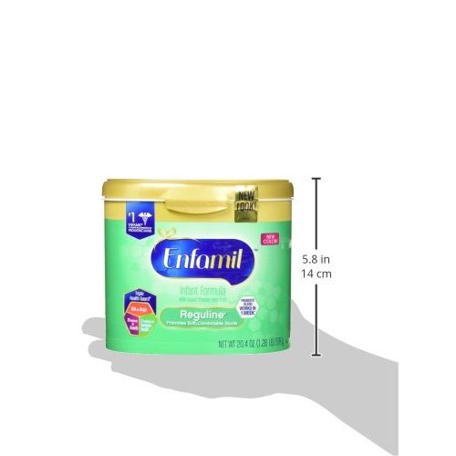  Juice Enfamil Reguline Constipation Baby Formula Milk Powder to Promote Soft Stools, Omega 3, Probiotics, Iron, Immune Support, 20.4 Ounce, Pack of 4