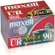 [아마존베스트]Maxell 108562 Brick PacksMaxell 108562 Low Noise Surface 90 min Recording Time Audio Cassettes, Great for Everyday Recording (Pack of 5) Protective Case Included