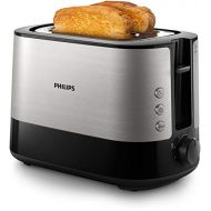 Philips HD2637/90 Toaster (7 Stufen, Broetchenaufsatz, Stopp-Taste, 1000 W) schwarz/edelstahl