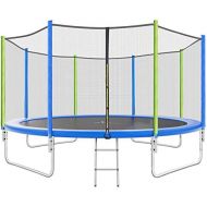 Merax 12 FT Trampoline with Safety Enclosure, Basketball Hoop and Ladder
