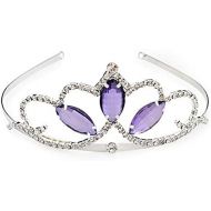 Vinjewelry Sofia Princess Tiara Amulet Costume Accessories Crystal Crown Silver Plated Birthday Gifts for Girls
