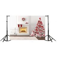 Yeele 10x8ft Merry Christmas Photography Backdrops Fireplace Xmas Tree Gifts Garland Interior Background For Pictures Xmas Eve Party Decoration Children Adult Photo Booth Shoot Vin