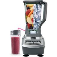 SharkNinja Ninja Professional Countertop Blender with 1100-Watt Base, Dishwasher Safe 72-Ounce Pitcher and (2) 16-Ounce Cups with Spout Lids (BL740)