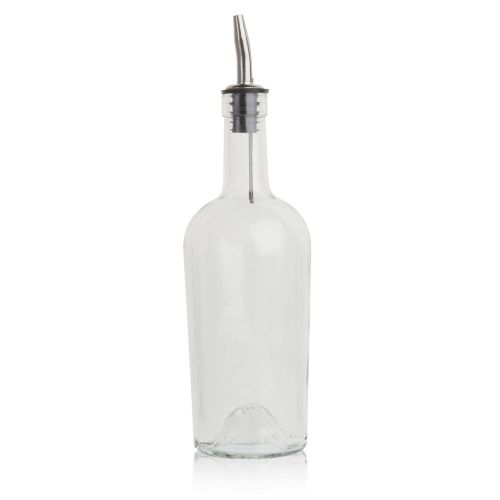  Tablecraft Glass Syrup Bottle with Vented Stainless Steel Pourer - 500ml