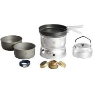 Trangia - 25-0 Ultralight Hard Anodized Camping Cookset | Includes: Alcohol Stove, 2 HA Pots, Non-Stick Frypan, Kettle, Upper & Lower Windshield, Pot Gripper, & Strap