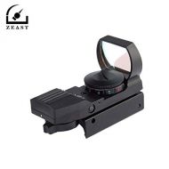 AMZVASO - HD101 Hunting Tactical 1X22mm Airsoft Red Dot Reflex Sight With 4 Type Reticle and 3V CR2032 Lithium Battery Riflescope Set Kit