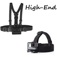 O RLY Kopfband Head Strap + Chesty Brustgurt Halterung Harness body fuer GOPRO Hero 4 5 6 Cam SJCAM/Apeman/campark/Akaso Action Kamera Zubehoer